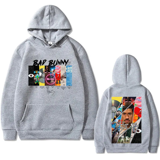 Bad Bunny All Album Hoodie – Gray
