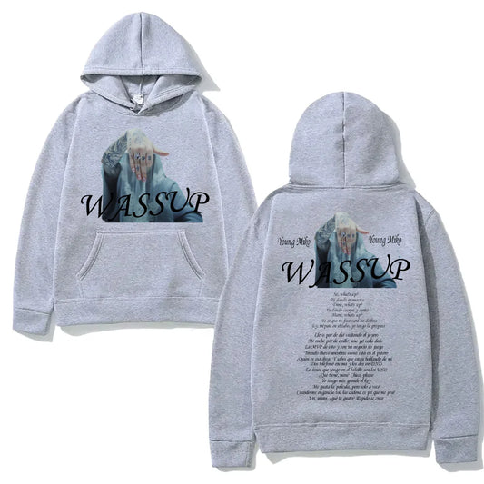 Young Miko “WASSUP” Hoodie – Gray