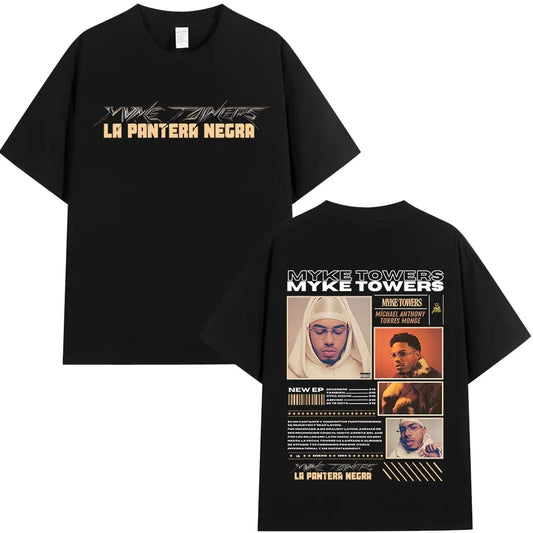 Rapper Myke Towers Europe Tour T-Shirt – Black