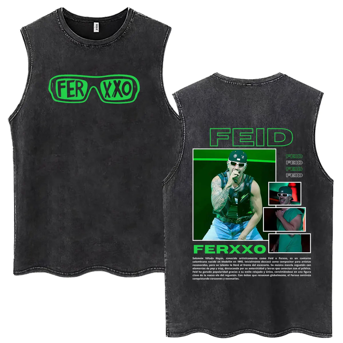 Feid EL GREEN PRINT: La Saga FEID VS FERXXO Tour 2026 Tank Top