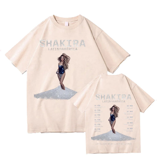 Shakira Las Mujeres Ya No Lloran World Tour 2025 T-shirt Beige