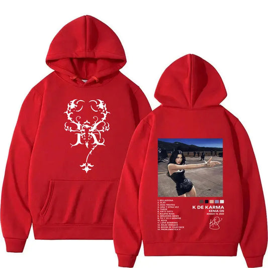 Kenia OS K de Karma Tracklist Hoodie - Red