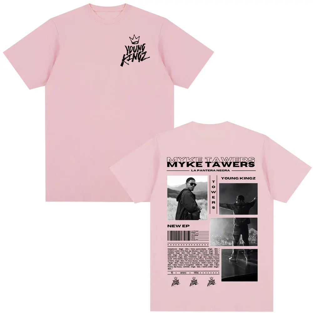 Myke Towers LA PANTERA NEGRA T-Shirt Pink