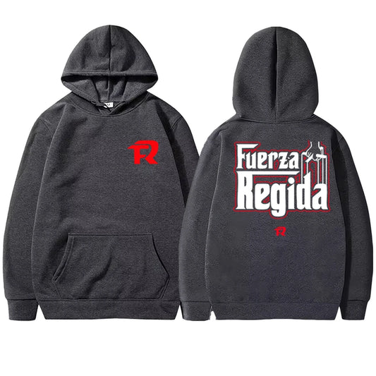Fuerza Regida Premium Logo Hoodie – Dark Grey