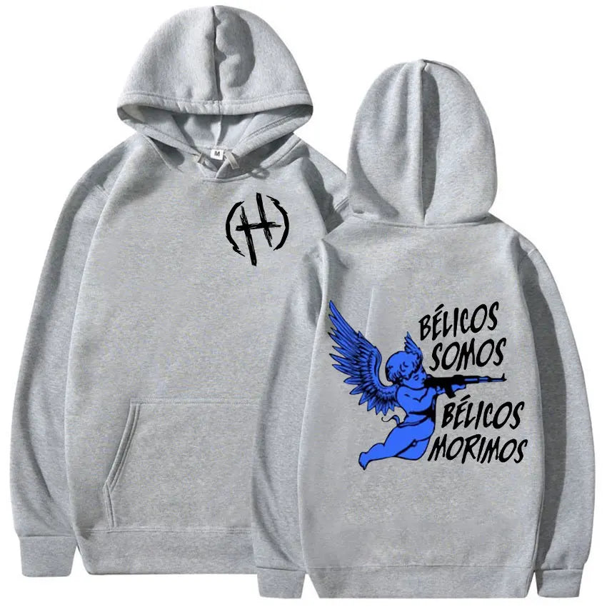 Junior H Sad Boyz “Bélicos Somos” Gray Hoodie