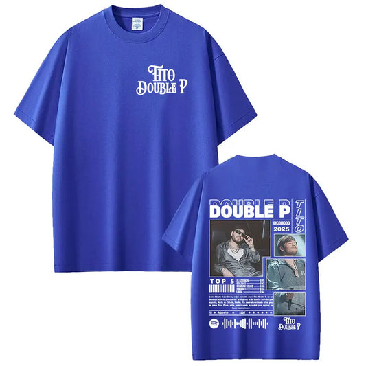Tito Double P Incomodo Tour 2025 Blue T-Shirt