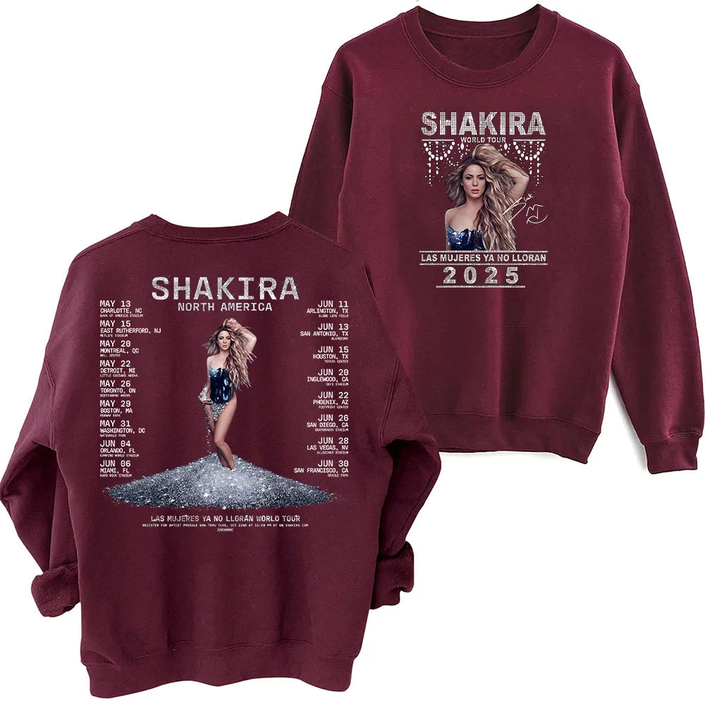 Shakira Sweatshirt – “Las Mujeres Ya No Lloran” World Tour 2025 Red