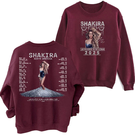 Shakira Sweatshirt – “Las Mujeres Ya No Lloran” World Tour 2025 Red