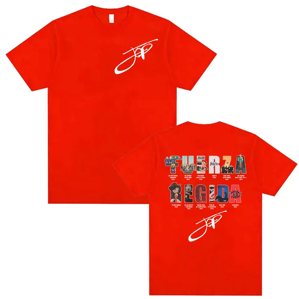 Rapper Fuerza Regida Album Tour T-Shirt (Red)