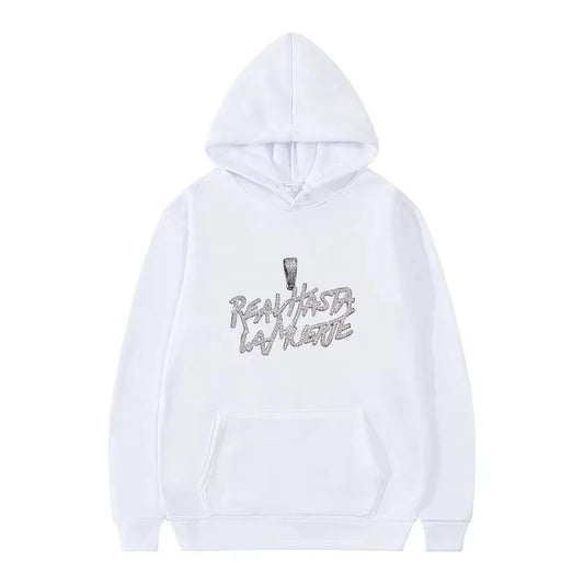 Anuel AA Diamond Chain Hoodie - white