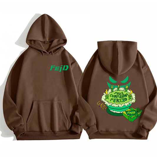 Feliz Cumpleaños Ferxxo Hoodie – Brown