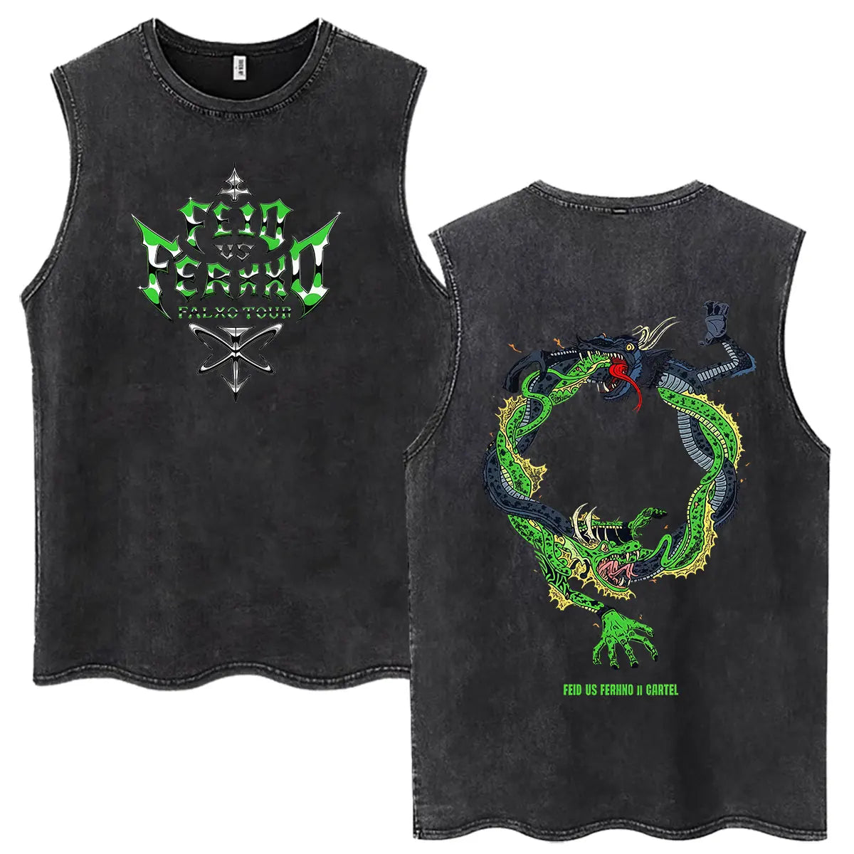 Feid EL GREEN PRINT: La Saga FEID VS FERXXO Tour 2026 Tank Top