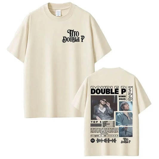 Tito Double P Incomodo Tour 2025 Beige T-Shirt