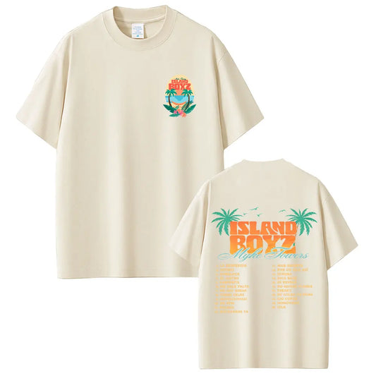 Myke Towers Island Boyz Album T-Shirt - Beige