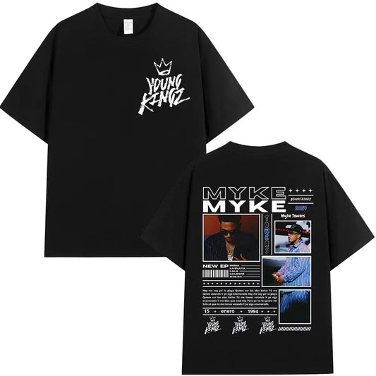 Myke Towers Young Kingz Premium Graphic T-Shirt – Black
