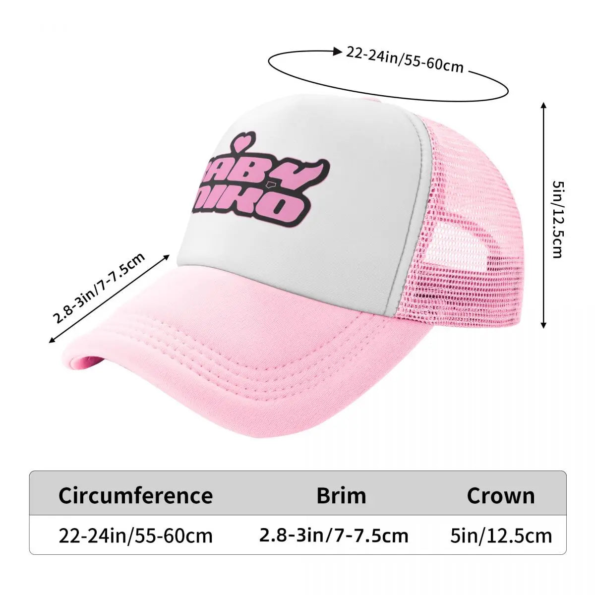 Baby Miko Young Miko Trucker Hat Unisex Hip-Hop Mesh Baseball Caps Adjustable Sports Cap