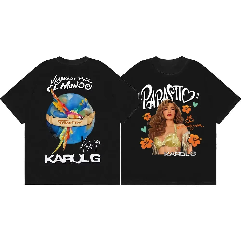 Karol G Tropicoqueta Papasito T-Shirt - Black