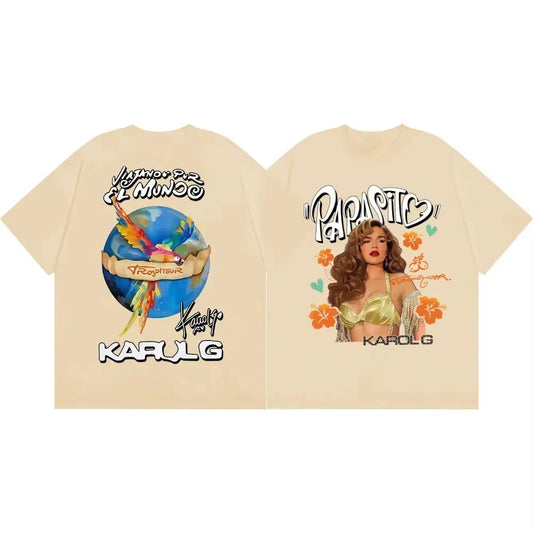 Karol G Tropicoqueta Papasito T-Shirt - Beige