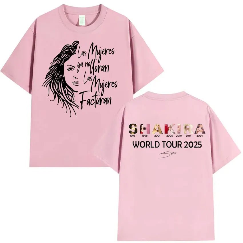 Shakira Las Mujeres Ya No Lloran World Tour 2025 T-Shirt – Red
