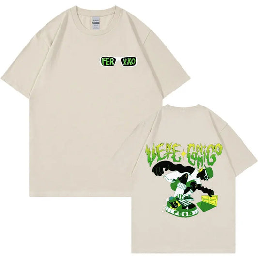 Feid “Le Me Chimbo” Superhero T-Shirt – Beige