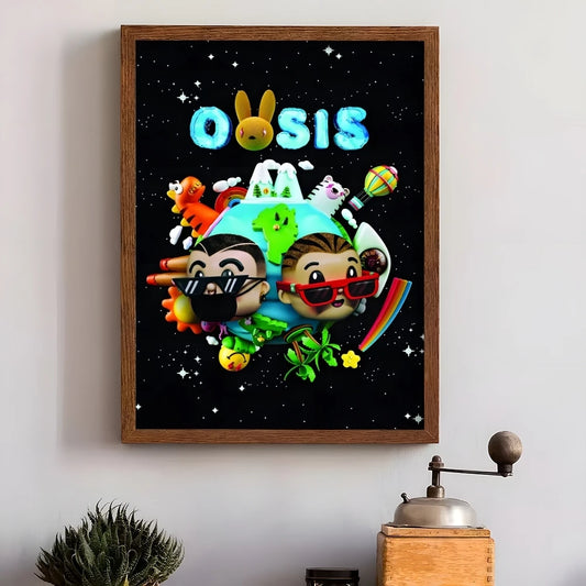 Bad Bunny “OASIS” Cartoon Universe Poster Print