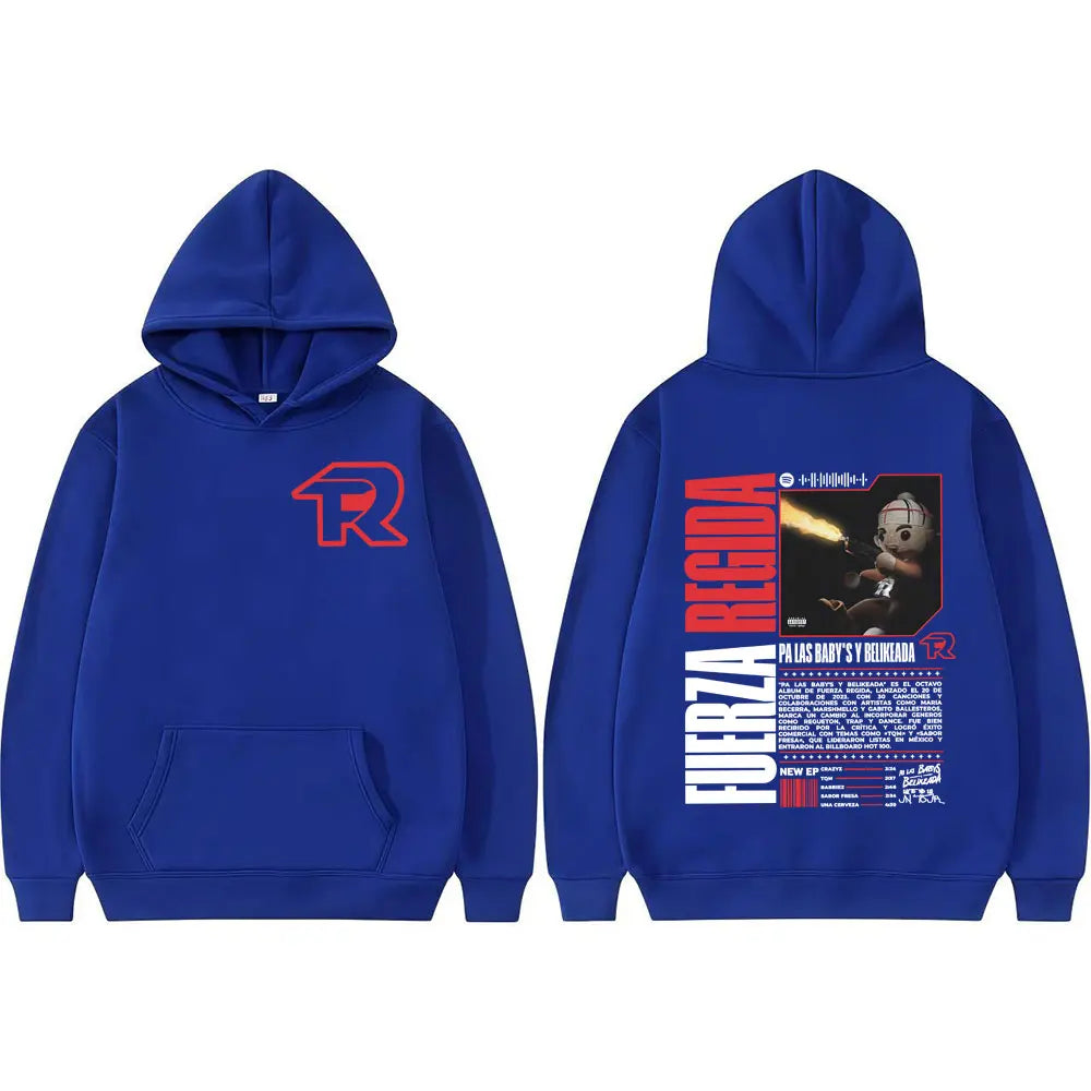 Fuerza Regida Regulated Force 2025 Tour Hoodie (Blue)