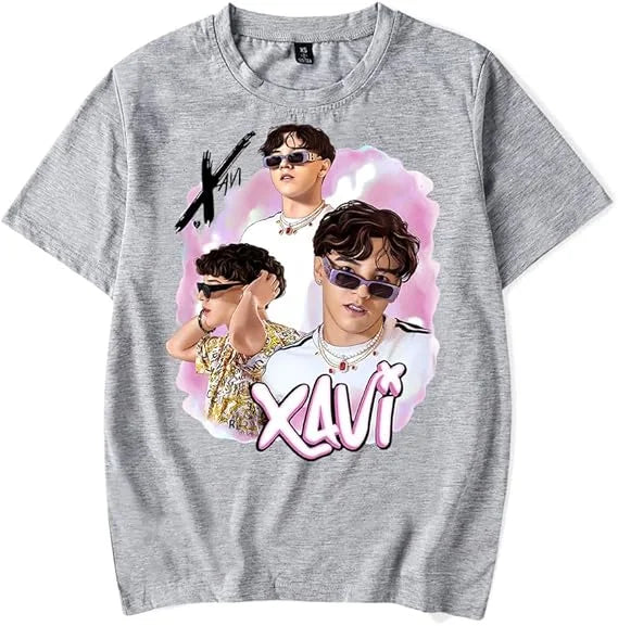 Xavi Retro Portrait T-Shirt – Gray