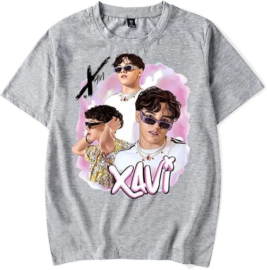 Xavi Retro Portrait T-Shirt – Gray