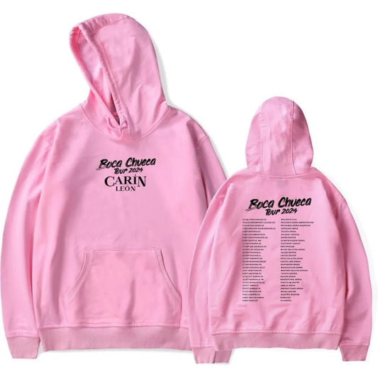 Carín León Boca Chueca 2024 Tour Hoodie – Pink