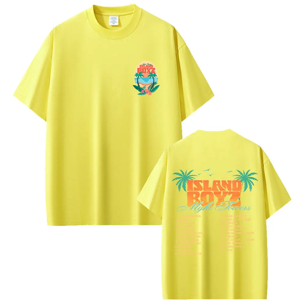 Myke Towers Island Boyz Album T-Shirt - Yellow