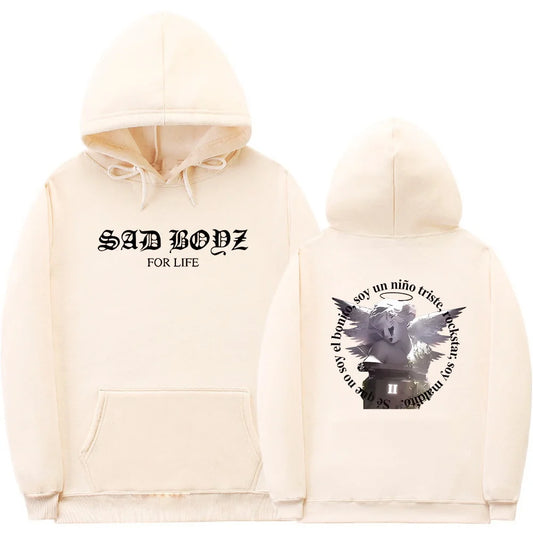 Junior H x Sad Boyz “For Life” Hoodie – Beige
