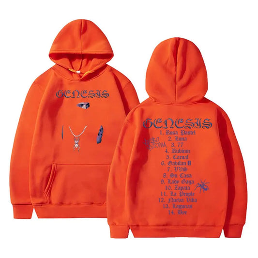 Peso Pluma Genesis Music Album Hoodie - Orange