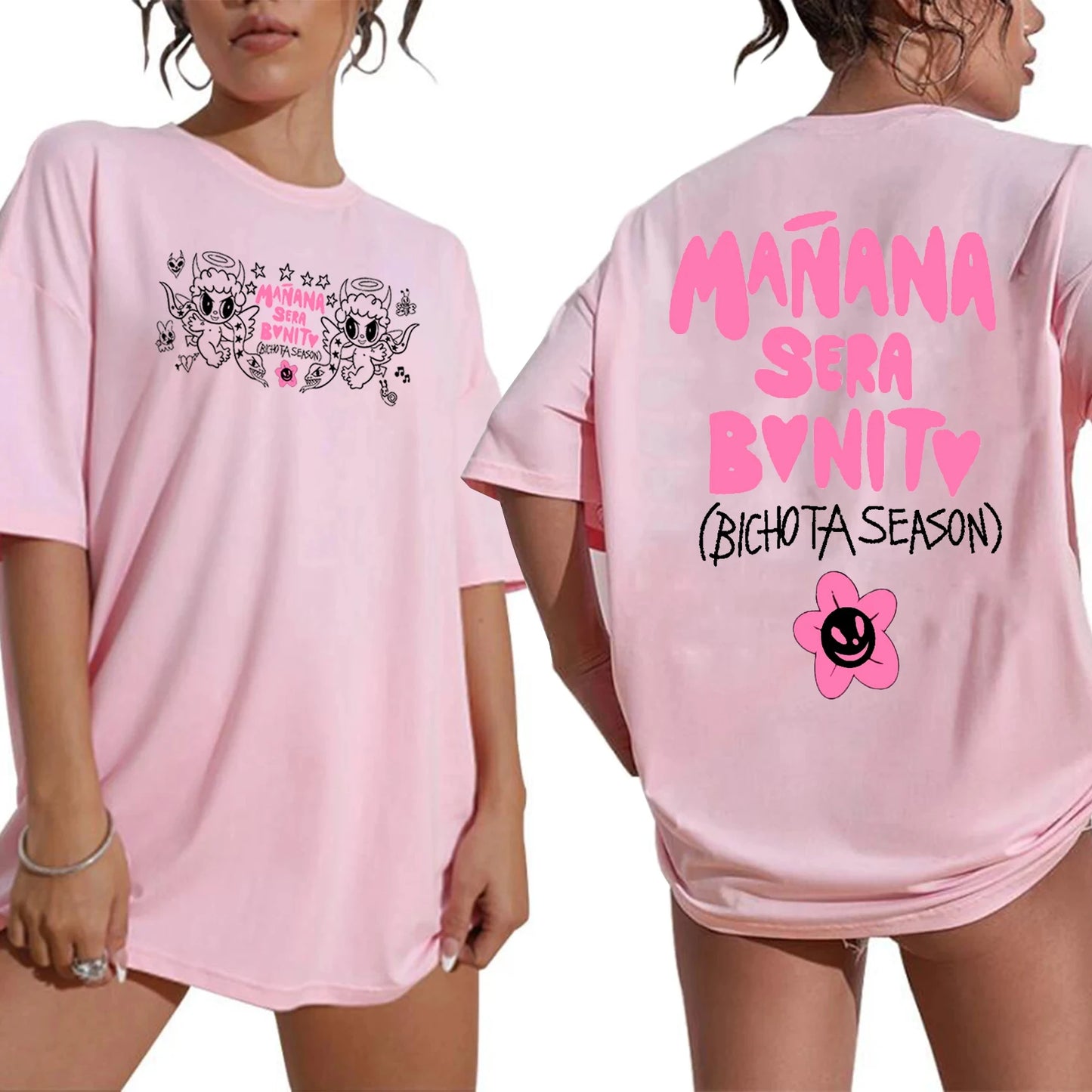 Karol G T-Shirt Bichota – Mañana Será Bonito Pink