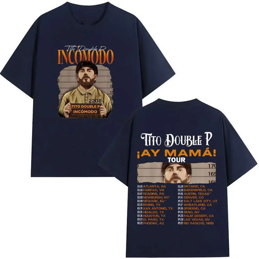Tito Double P Incomodo x Ay Mamá T-Shirt – Navy Blue
