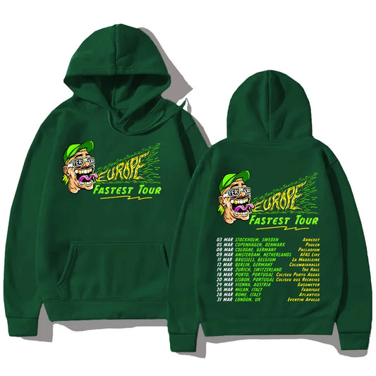 Feid “Europe Fastest Tour” Hoodie – Green