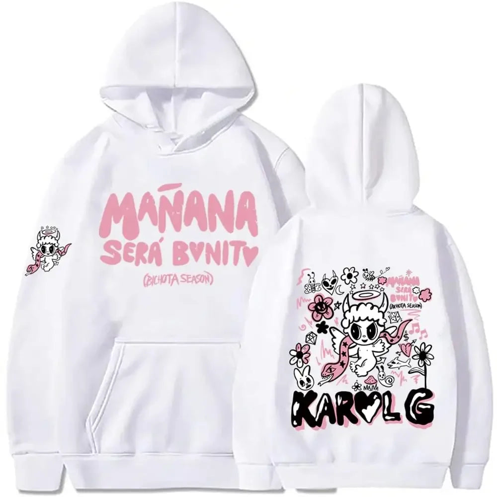 Karol G White Hoodie – Mañana Será Bonito