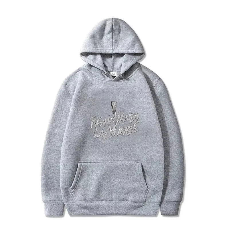 Anuel AA Diamond Chain Hoodie - gray