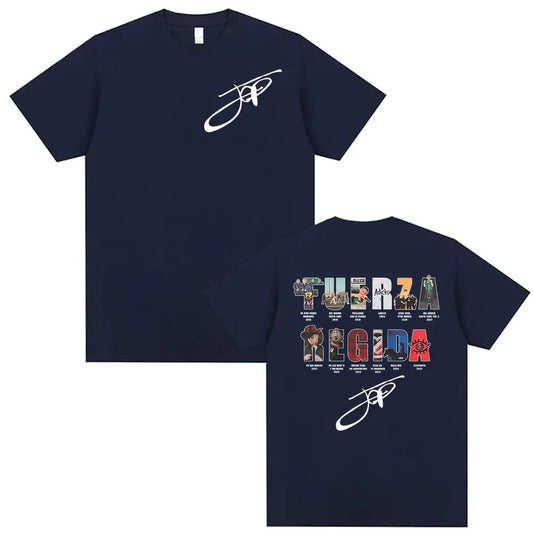 Rapper Fuerza Regida Album Tour T-Shirt (Navy Blue)