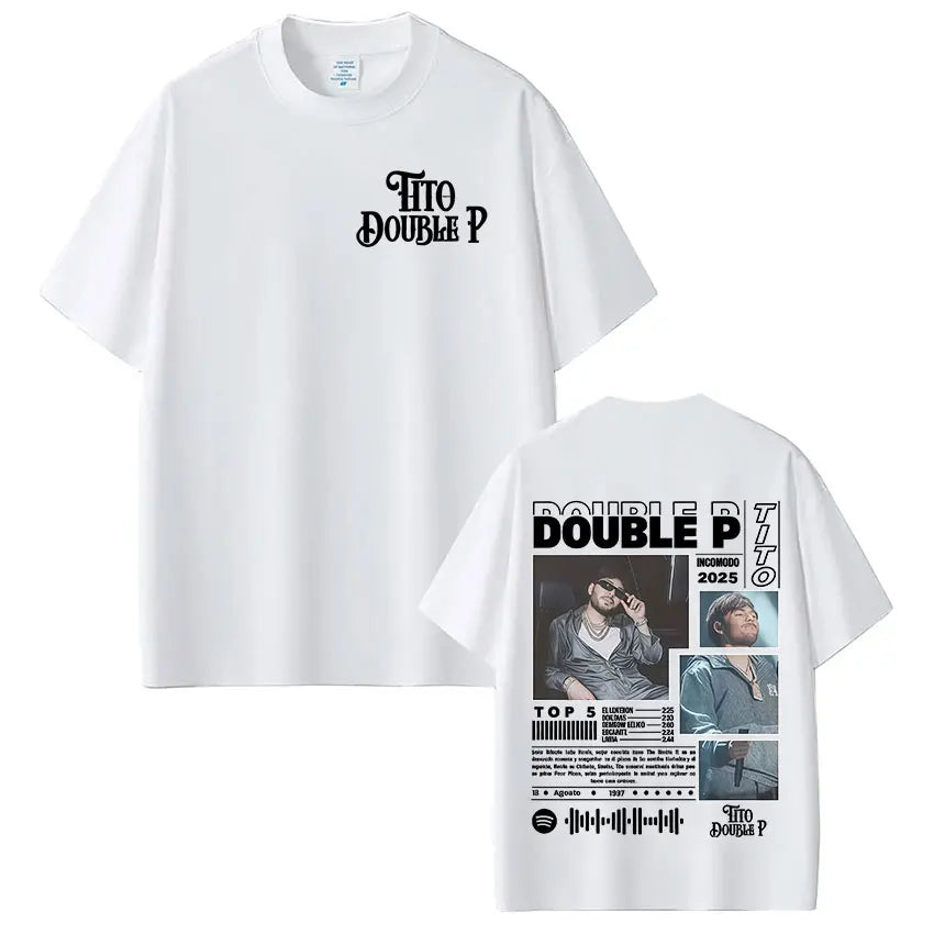 Tito Double P Incomodo Tour 2025 White T-Shirt