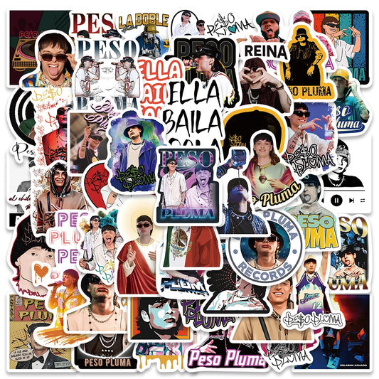 50 PCS Peso Pluma Funny Stickers Graffiti Waterproof Decals