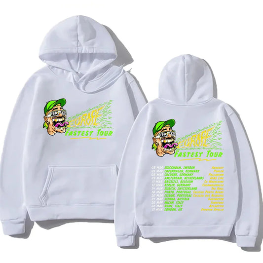 Feid “Europe Fastest Tour” Hoodie – White