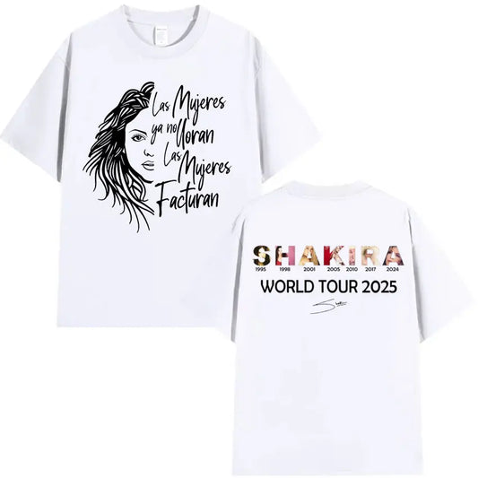 Shakira Las Mujeres Ya No Lloran World Tour 2025 T-Shirt – White