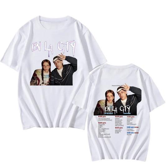 Trueno & Young Miko “EN LA CITY” T-Shirt – White