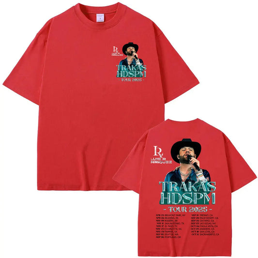 Luis R Conriquez Trakas HDSPM Tour 2025 Red T-Shirt