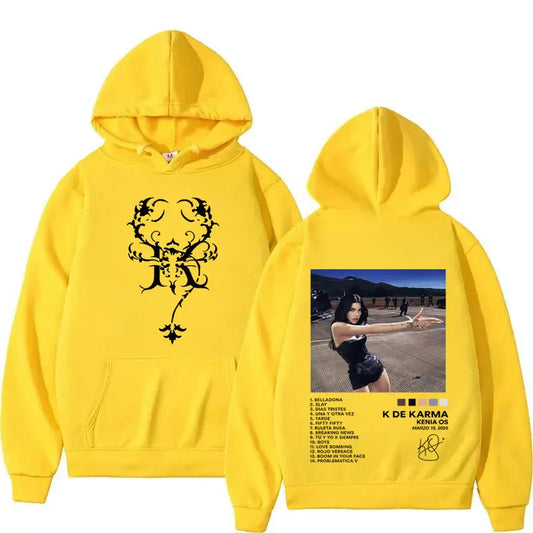 Kenia OS K de Karma Tracklist Hoodie - Yellow