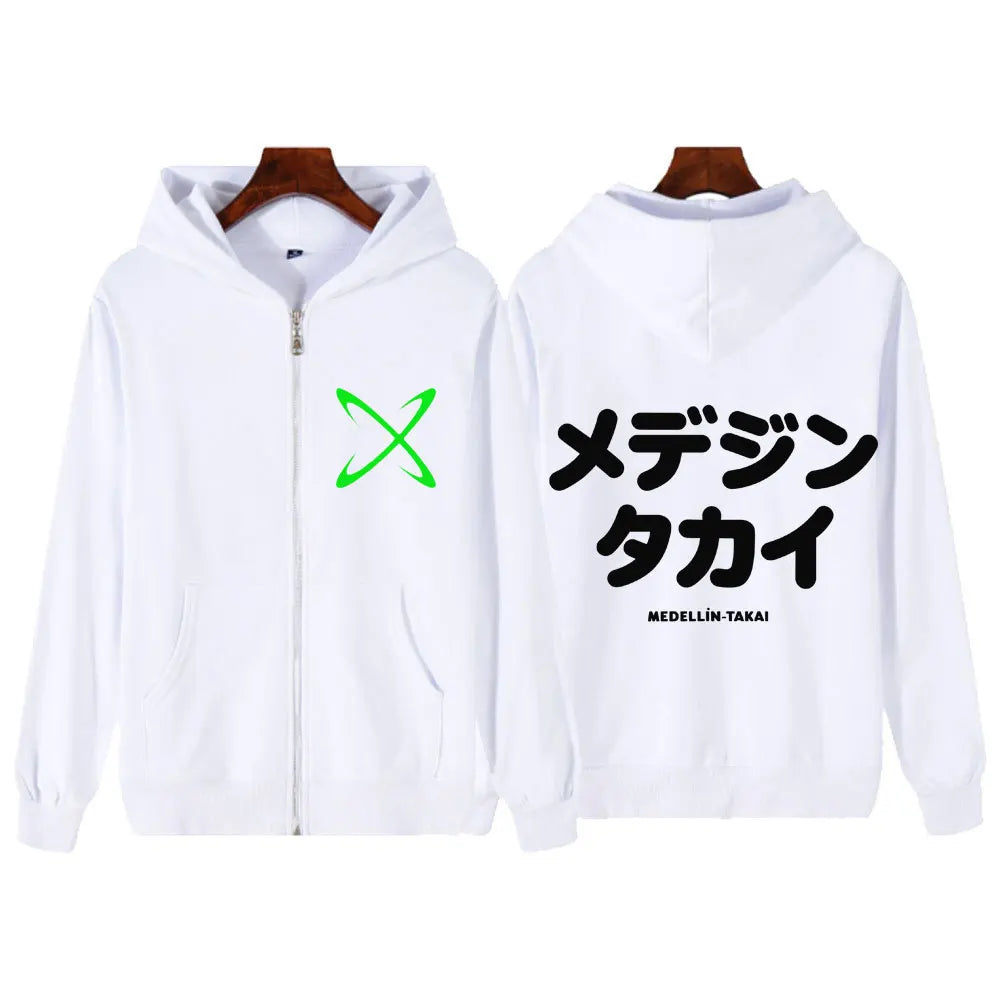 Feid EL GREEN PRINT: La Saga Medellín–Takai Zip-Up Hoodie
