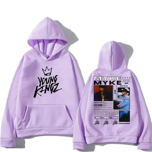 Purple Myke Towers Young Kingz Hoodie