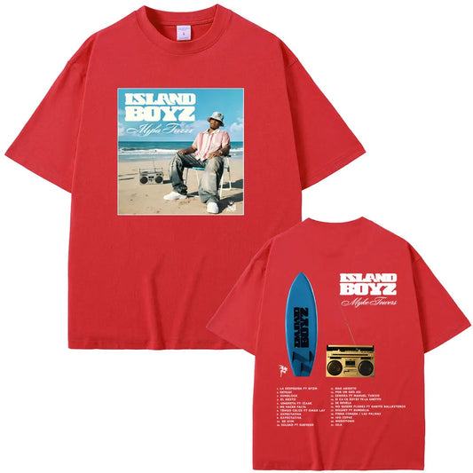 Myke Towers Island Boyz Surfboard T-Shirt - Red