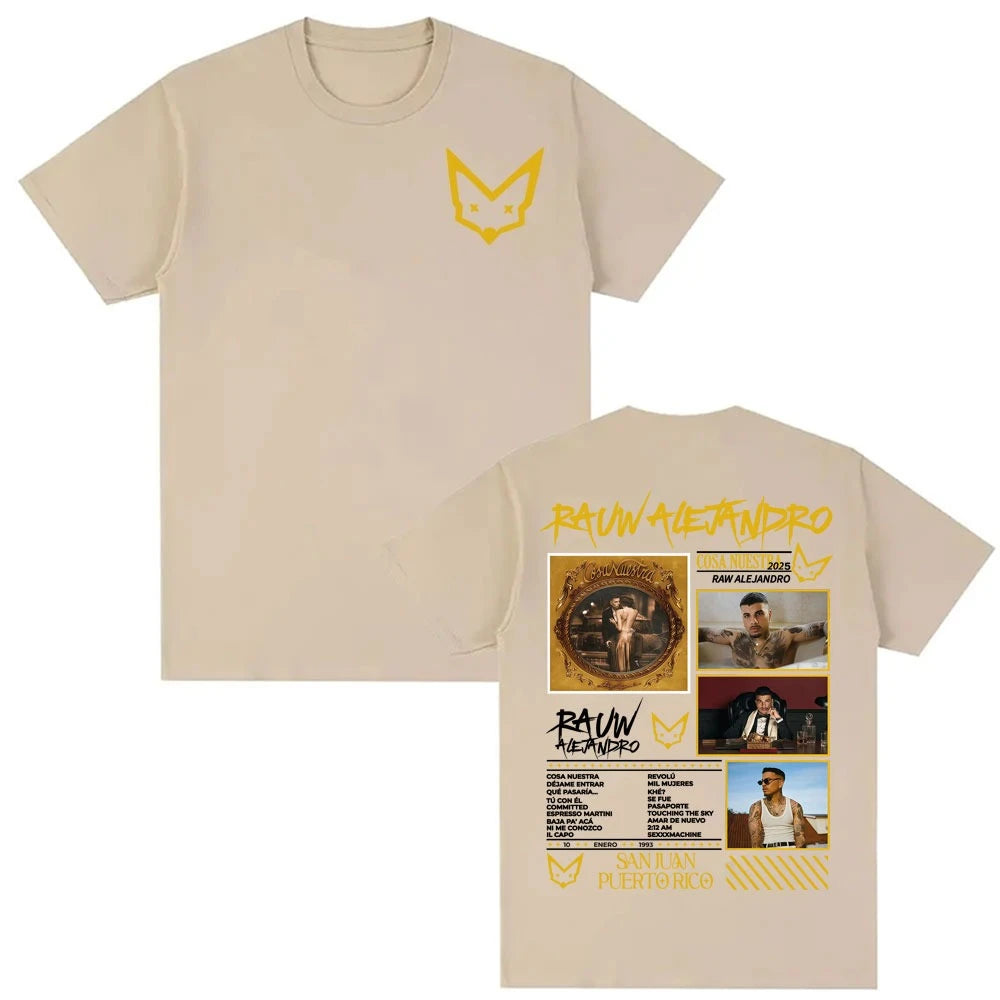 Rauw Alejandro Cosa Nuestra 2025 Tour T-Shirt – Beige