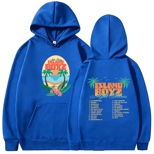 Myke Towers Island Boyz Tropical Hoodie - Blue